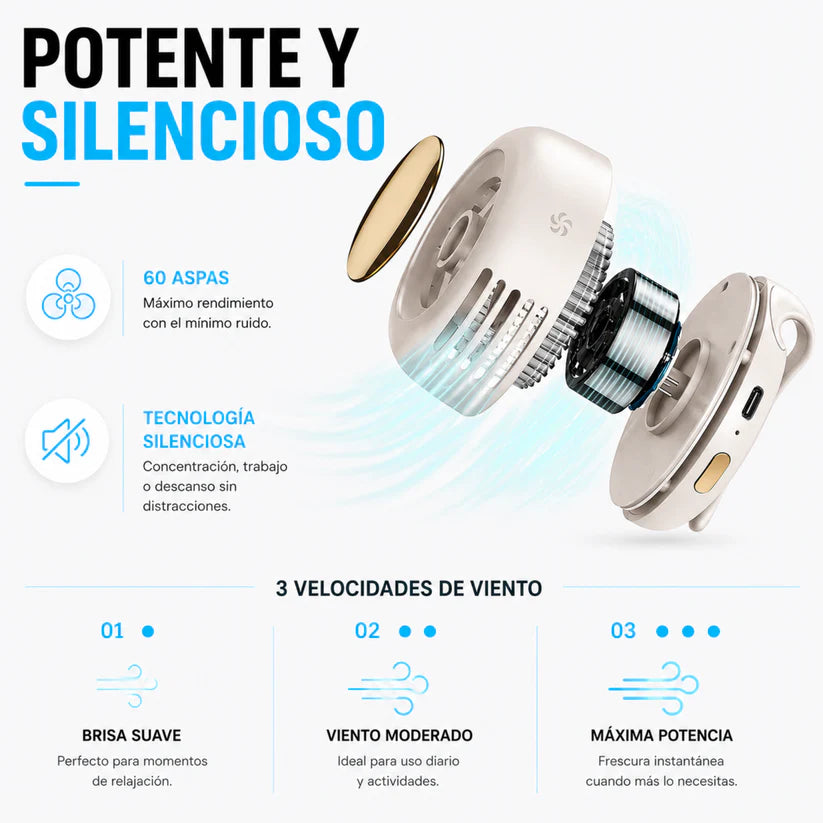 FRESKO™ - Ventilador portátil ultraligero